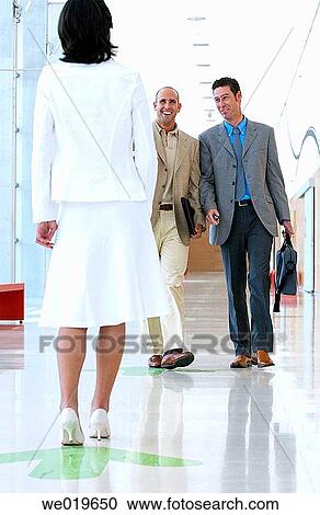 Stock Image - back view, business, businessman, businesspeople, businesswoman. Fotosearch