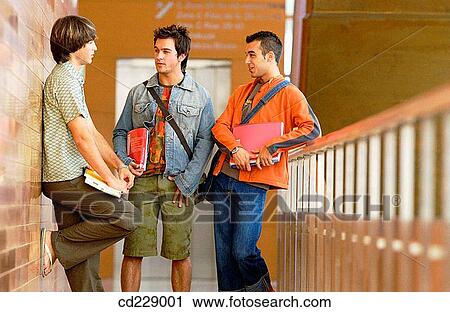 Stock Image - bag, chat, boy, adolescence. Fotosearch