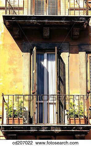 balcony, concept, closed, city, architecture View Large Photo Image Stock Image - balcony, concept, closed, city, architecture. Fotosearch