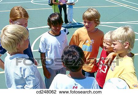 Stock Image - ball, blond, child, childhood. Fotosearch