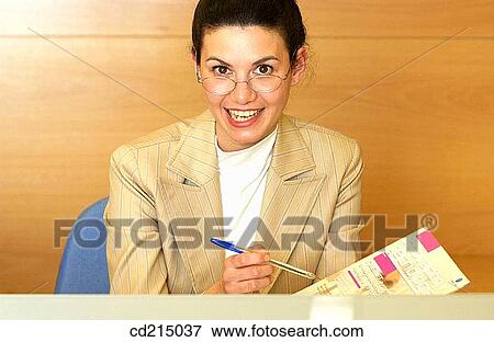 Ball-point pen, brunette, business, contemporary View Large Photo Image Stock Photo - Ball-point pen, brunette, business, contemporary. Fotosearch