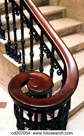 bannister, Close-up, coil, concept, detail View Large Photo Image Picture - bannister, Close-up, coil, concept, detail. Fotosearch
