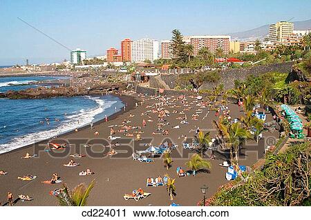 Beach. Puerto de la Cruz. Tenerife. Canary Islands. Spain View Large Photo Image Stock Image - Beach. Puerto de la Cruz. Tenerife. Canary Islands. Spain. Fotosearch