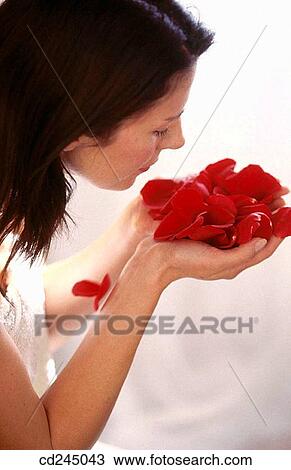 Stock Image - beauty, brunette, Body care, Beauty Care, aroma. Fotosearch
