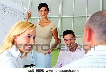 Stock Photo - blackboard, business, board, 30's. Fotosearch