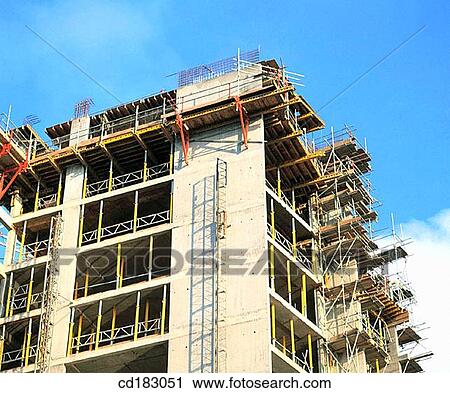 Block of flats under construction View Large Photo Image Stock Image - Block of flats under construction. Fotosearch