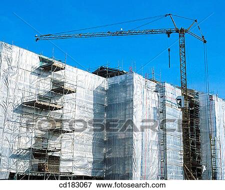 Block of flats under construction View Large Photo Image Stock Photo - Block of flats under construction. Fotosearch