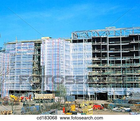 Block of flats under construction View Large Photo Image Stock Photo - Block of flats under construction. Fotosearch