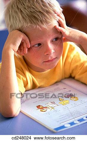 blond, book, boring, boy, child View Large Photo Image Picture - blond, book, boring, boy, child. Fotosearch