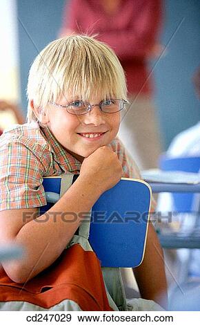 blond, boy, chair, child, classroom View Large Photo Image Stock Photo - blond, boy, chair, child, classroom. Fotosearch
