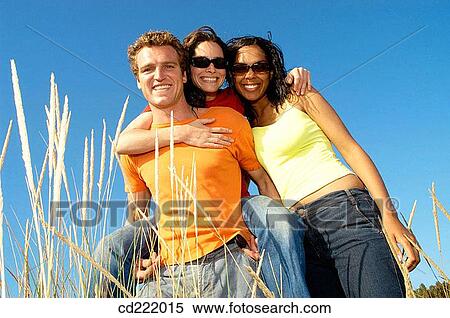 Stock Photography - blue, colleague, blue sky, 20's. Fotosearch
