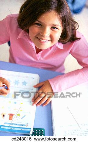 book, brunette, child, classroom View Large Photo Image Stock Photograph - book, brunette, child, classroom. Fotosearch