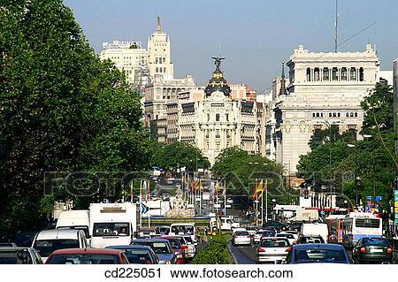 Calle de Alcala. Madrid. Spain View Large Photo Image Stock Image - Calle de Alcala. Madrid. Spain. Fotosearch