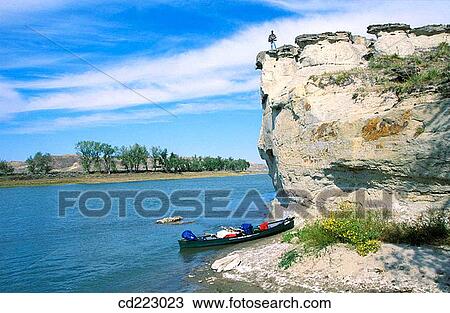 Canoe resting at mile 53, Upper Missouri River, Montana, USA View Large Photo Image Stock Image - Canoe resting at mile 53, Upper Missouri River, Montana, USA. Fotosearch