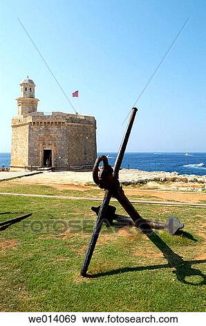 Castell de Sant Nicolau. Ciudadela. Minorca. Baelaric Islands. Spain View Large Photo Image Stock Photo - Castell de Sant Nicolau. Ciudadela. Minorca. Baelaric Islands. Spain. Fotosearch
