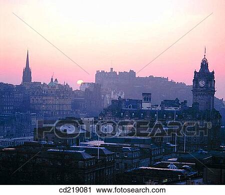 City centre at sunset (from Calton Hill). Edinburgh. Scotland View Large Photo Image Stock Image - City centre at sunset (from Calton Hill). Edinburgh. Scotland. Fotosearch