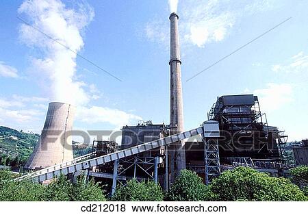 Coal-fired power station. Soto de Ribera. Asturias, Spain View Large Photo Image Stock Photo - Coal-fired power station. Soto de Ribera. Asturias, Spain. Fotosearch
