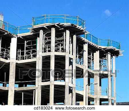Concrete framework, offices under construction View Large Photo Image Picture - Concrete framework, offices under construction. Fotosearch
