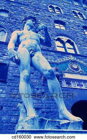 Copy of Michelangelo's David. Piazza della Signoria. Florence. Tuscany. Italy View Large Photo Image Stock Image - Copy of Michelangelo's David. Piazza della Signoria. Florence. Tuscany. Italy. Fotosearch
