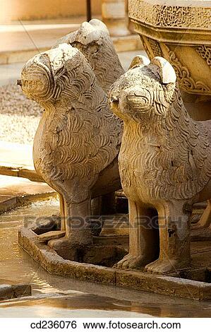 Court of the Lions, Alhambra. Granada. Andalusia, Spain View Large Photo Image Stock Photograph - Court of the Lions, Alhambra. Granada. Andalusia, Spain. Fotosearch