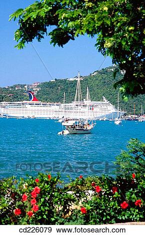 Cruise at the port. St. Thomas. American Virgin Islands. West Indies. Caribbean View Large Photo Image Stock Photo - Cruise at the port. St. Thomas. American Virgin Islands. West Indies. Caribbean. Fotosearch