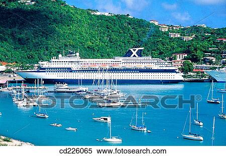 Cruise at the port. St. Thomas. American Virgin Islands. West Indies. Caribbean View Large Photo Image Stock Photography - Cruise at the port. St. Thomas. American Virgin Islands. West Indies. Caribbean. Fotosearch