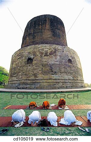 Dhamek Buddhist Stupa at Sarnath. Uttar Pradesh, India View Large Photo Image Stock Photo - Dhamek Buddhist Stupa at Sarnath. Uttar Pradesh, India. Fotosearch