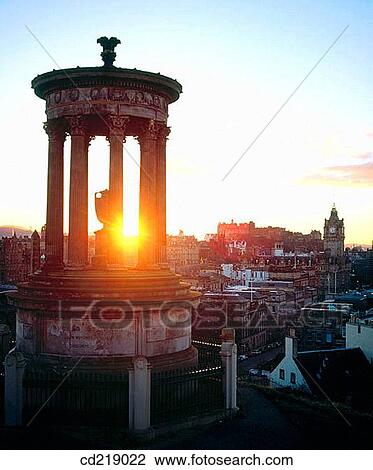 Dugald Stewart Monument at sunset, Calton Hill, Edinburgh, Scotland View Large Photo Image Stock Image - Dugald Stewart Monument at sunset, Calton Hill, Edinburgh, Scotland. Fotosearch