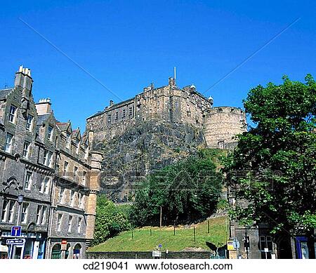 Edinburgh Castle from the Grass Market. Edinburgh. Scotland View Large Photo Image Stock Image - Edinburgh Castle from the Grass Market. Edinburgh. Scotland. Fotosearch