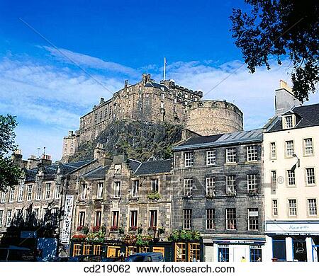 Edinburgh Castle from the Grass Market. Edinburgh. Scotland View Large Photo Image Stock Image - Edinburgh Castle from the Grass Market. Edinburgh. Scotland. Fotosearch