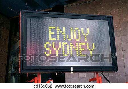 Enjoy Sydney sign, Australia View Large Photo Image Stock Image - Enjoy Sydney sign, Australia. Fotosearch