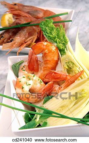Fennels with prawns View Large Photo Image Stock Image - Fennels with prawns. Fotosearch