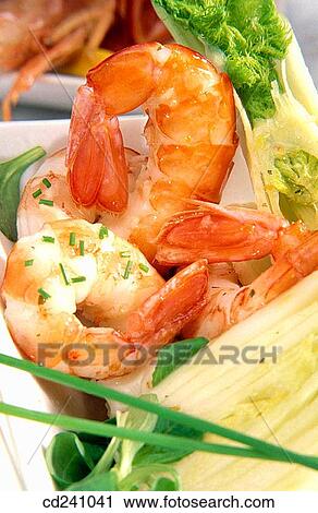 Fennels with prawns View Large Photo Image Stock Image - Fennels with prawns. Fotosearch