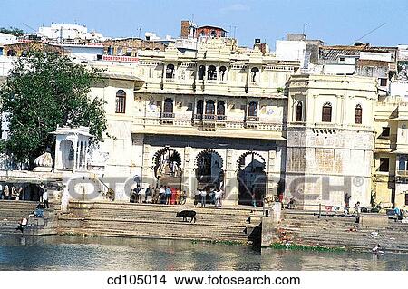 Gangaur? ghat? and Pichola lake. Udaipur. Rajasthan, India View Large Photo Image Picture - Gangaur? ghat? and Pichola lake. Udaipur. Rajasthan, India. Fotosearch
