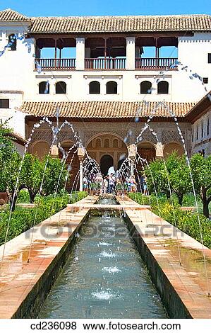 Generalife palace and gardens, Alhambra. Granada. Andalusia, Spain View Large Photo Image Stock Photo - Generalife palace and gardens, Alhambra. Granada. Andalusia, Spain. Fotosearch