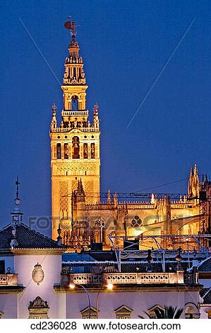 Giralda tower and cathedral. Seville. Andalusia, Spain View Large Photo Image Stock Photo - Giralda tower and cathedral. Seville. Andalusia, Spain. Fotosearch