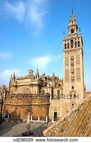 Giralda tower and cathedral. Seville. Andalusia, Spain View Large Photo Image Stock Photo - Giralda tower and cathedral. Seville. Andalusia, Spain. Fotosearch