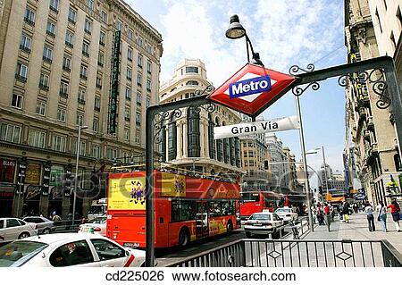 Gran Via. Madrid. Spain View Large Photo Image Stock Photograph - Gran Via. Madrid. Spain. Fotosearch