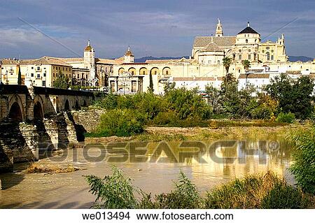 Great Mosque seen across Guadalquivir river Roman Bridge. Cordoba. Andalusia, Spain View Large Photo Image Picture - Great Mosque seen across Guadalquivir river Roman Bridge. Cordoba. Andalusia, Spain. Fotosearch