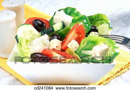 Greek salad View Large Photo Image Picture - Greek salad. Fotosearch
