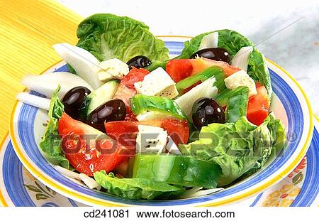 Greek salad View Large Photo Image Stock Image - Greek salad. Fotosearch