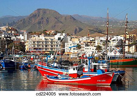 Harbour. Los Cristianos. Tenerife. Canary Islands. Spain View Large Photo Image Stock Photography - Harbour. Los Cristianos. Tenerife. Canary Islands. Spain. Fotosearch