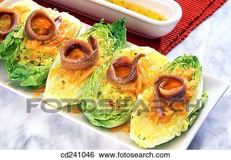 Stock Photograph - Hearts with anchovies. Fotosearch