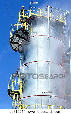 Hydrocracker. Repsol-YPF oil refinery. Tarragona province. Spain View Large Photo Image Picture - Hydrocracker. Repsol-YPF oil refinery. Tarragona province. Spain. Fotosearch