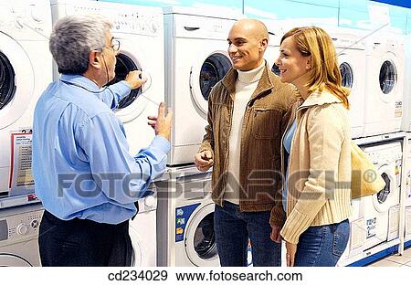 Hypermaket, white goods section View Large Photo Image Stock Photo - Hypermaket, white goods section. Fotosearch