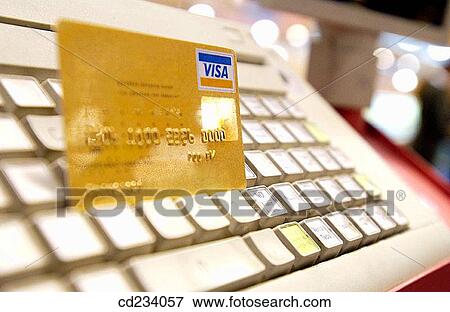Hypermarket, cash register, credit card View Large Photo Image Stock Photo - Hypermarket, cash register, credit card. Fotosearch