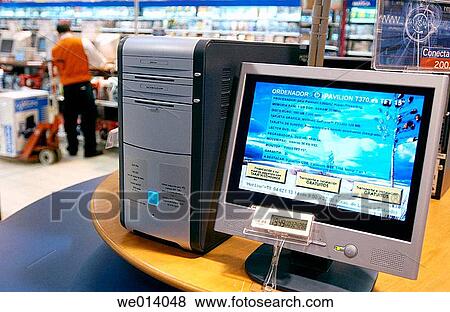 Stock Photo - Hypermarket, computer store. Fotosearch