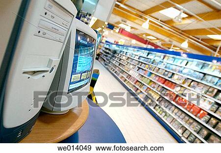 Stock Photo - Hypermarket, computer store. Fotosearch