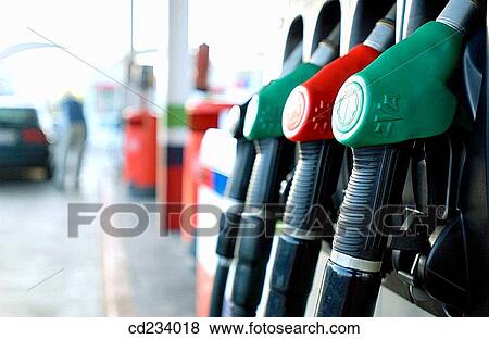 Hypermarket, gas station View Large Photo Image Stock Photo - Hypermarket, gas station. Fotosearch