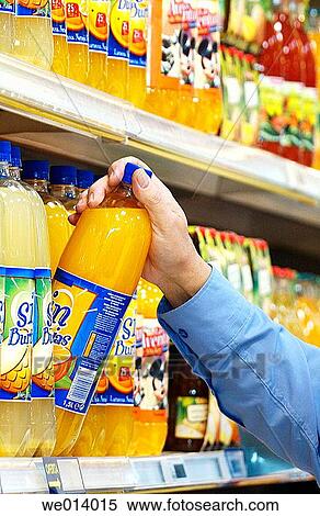 Hypermarket, juice bottles View Large Photo Image Stock Photography - Hypermarket, juice bottles. Fotosearch